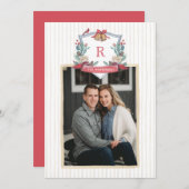 Holiday Crest - Monogram - Kerstkaart - Foto (Voorkant / Achterkant)