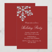 Holiday Crystal Snowflake (rood) Kaart (Voorkant / Achterkant)