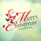 Holiday Custom Text Merry Christmas Raamsticker (Vel 3)