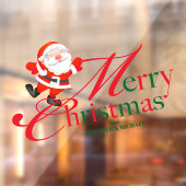 Holiday Custom Text Merry Christmas Raamsticker (Vel 2)