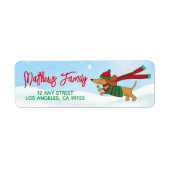 Holiday Dachshund Return Address Labels (Voorkant)