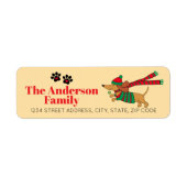 Holiday Dachshund Return Address Labels (Voorkant)