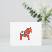 Holiday Dala Horse Feestdagenkaart (Staand voorkant)