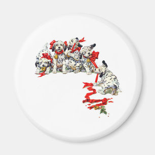Holiday Dalmatian Pups Magneet