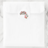 Holiday Dalmatian Pups Ronde Sticker (Tas)