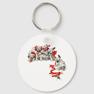 Holiday Dalmatian Pups Sleutelhanger