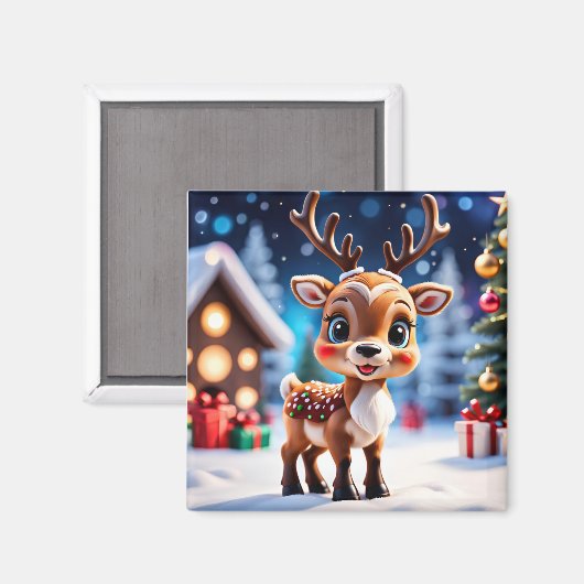 Holiday Deer Magnet (Recto/Verso)