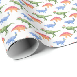 Holiday Dinosaurs Wrapping Paper Cadeaupapier