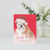 Holiday Dog Gold Red Seizoensgebonden groet (Staand voorkant)