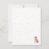 Holiday Dog Gold Seasonal Greeting (Achterkant)