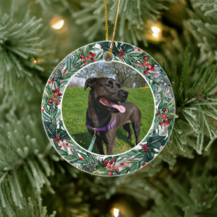 Holiday Dog of Cat 1 Photo Pet Keramisch Ornament