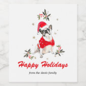 Holiday Dog Wijn Etiket (Enkel label)