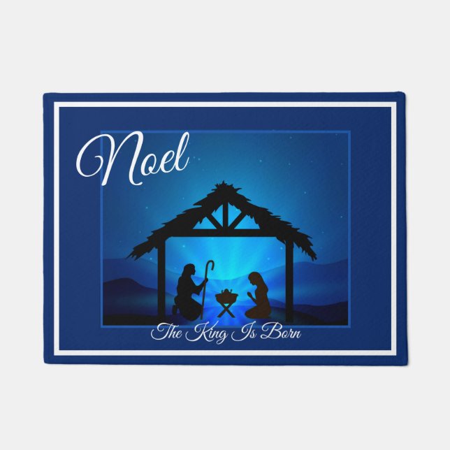 Holiday Doormat-Noel Manger Scene Deurmat (Voorkant)