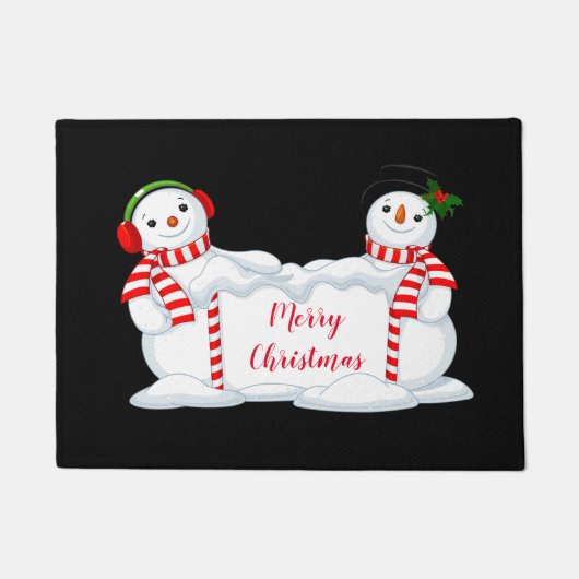 Holiday Doormat-Snowman Deurmat (Voorkant)