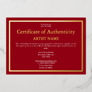 Holiday Edition Folie Certificaat van echtheid Feestdagenkaart