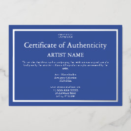 Holiday Edition Folie Certificaat van echtheid Feestdagenkaart