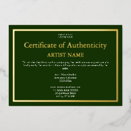 Holiday Edition Folie Certificaat van echtheid Feestdagenkaart