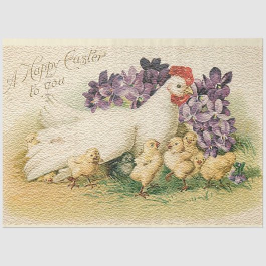Holiday en kippen Pasen Tissuepapier (Voorkant)