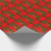 Holiday Evergreen pine cone patroon - Cadeaupapier (Hoek)