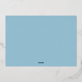 HOLIDAY FAMILY PHOTO verrijkt vet, breed Folie Feestdagenkaart (Achterkant)