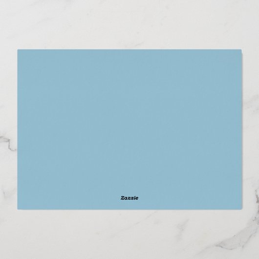 HOLIDAY FAMILY PHOTO verrijkt vet, breed Folie Feestdagenkaart (Achterkant)