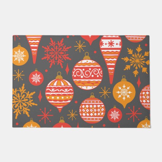 Holiday Faux Knit Pattern kerst op maat Deurmat (Voorkant)