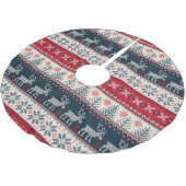 Holiday Faux Knit Pattern Nordic Theme Kerstmis Kerstboom Rok (Gekanteld)