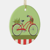 Holiday-fiets Keramisch Ornament (Rechts)