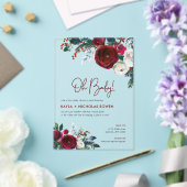 Holiday Floral Baby shower per post Acryl Uitnodigingen (Insitu (Huwelijk))