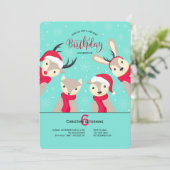 Holiday Forest Friends Uitnodiging (Staand voorkant)