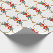 Holiday French Horn Cadeaupapier (Hoek)