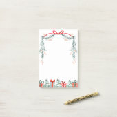 Holiday Garland Bow kerstcadeautjes Trees pasta Post-it® Notes (Op bureau)