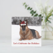 Holiday German Shepherd Kaart (Staand voorkant)