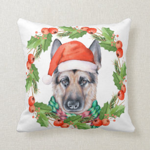 Holiday German Shepherd Pillow Kussen
