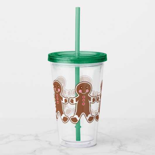 Holiday Gingerbread Beverage Tumbler Acryl Drinkbeker (Voorkant)