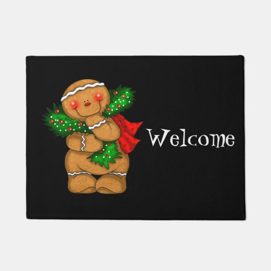 Holiday Gingerbrood Man Doormat Deurmat (Voorkant)