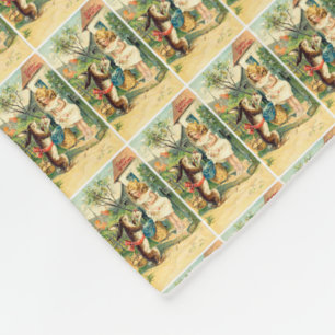 Holiday Girl en  paasbunny Blanket Fleece Deken