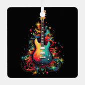 Holiday gitaar Christmas tree metal ornament (Voorkant)