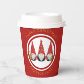 Holiday Gnomes Papieren Bekers (Voorkant)