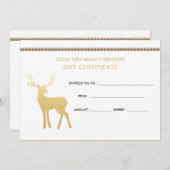 Holiday Gold Antler Stag | Cadeaubon (Voorkant / Achterkant)