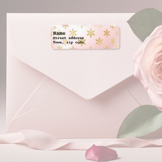 Holiday Golden Stars Label