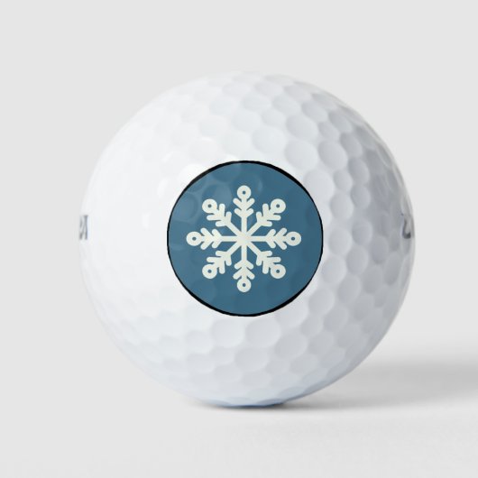 Holiday Golf Balls / Snowflake Design Golfballen (Voorkant)