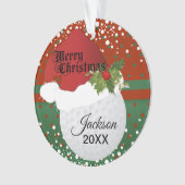 Holiday Golf Design | DIY-naam Ornament (voorkant)