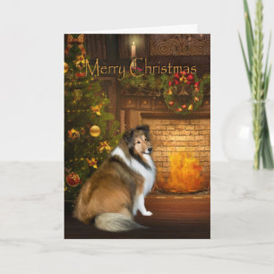 Holiday "Grace" Sheltie Xmas Card Feestdagen Kaart