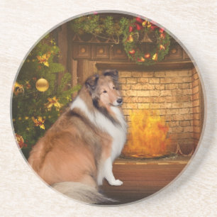 Holiday Grace Sheltie Zandsteen Onderzetter