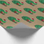Holiday Green Dragon Cadeaupapier (Hoek)