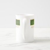 Holiday Green en Gold Bone China Mok (Achterkant)
