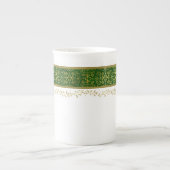Holiday Green en Gold Bone China Mok (Voorkant)