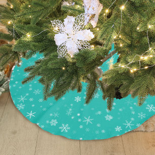 Holiday Green en White Snowflake Pattern Kerstboom Rok