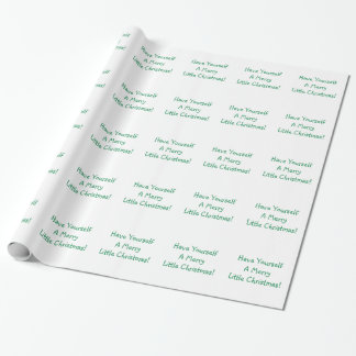 Holiday Green Font Merry Kerstwens Cadeaupapier